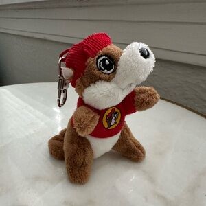 Buc-ee's Bucee The Beaver Plush Stuffed  Animal Toy Red T-Shirt Keychain
